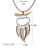 Ethnic Style Acrylic Imitation Ivory Tassel pendant Leather Rope Chain Choker necklace women Choker Statement Necklaces collares