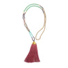 Ethnic Style Beaded Long Necklace Women Charm Mala Jewelry Yoga Tassel Pendant Clothes Accessories
