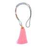 Ethnic Style Beaded Long Necklace Women Charm Mala Jewelry Yoga Tassel Pendant Clothes Accessories