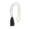 Ethnic Style Beaded Long Necklace Women Charm Mala Jewelry Yoga Tassel Pendant Clothes Accessories