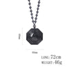 Ethnic Style Black Obsidian Taiji Gossip Pendant Necklace Yin Yang Chinese BAGUA  Bead Chain Necklace Jewelry For Woman Men