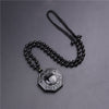 Ethnic Style Black Obsidian Taiji Gossip Pendant Necklace Yin Yang Chinese BAGUA  Bead Chain Necklace Jewelry For Woman Men