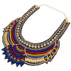 Ethnic Style Hand Make Bib Collares Multicolor Blue and Brown Color Choker Necklace For Women Party Wedding Jewelry