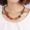 Ethnic Style Thai Wax Line Nepal Bead Bodhi Ceramic Short Necklace Retro Ladies Simple Wild Clavicle Chain