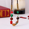 Ethnic Style Thai Wax Line Nepal Bead Bodhi Ceramic Short Necklace Retro Ladies Simple Wild Clavicle Chain