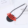 Ethnic Women Neck Chain Handmade Big Round Pendant Large Necklace 2021 Trend Minimalist Jewelry Body Accessories Red Necklace