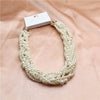 Euramerican style acrylic pearl braids necklace exaggerated temperament female choker chain