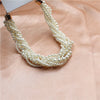 Euramerican style acrylic pearl braids necklace exaggerated temperament female choker chain