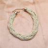 Euramerican style acrylic pearl braids necklace exaggerated temperament female choker chain