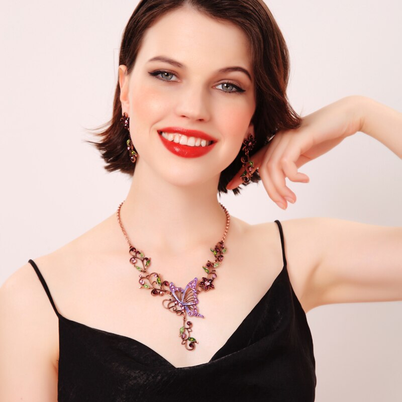 Euro-American Style Women Statement Long Necklace Sweater chain Long Chain Vintage Big Resin Gem Charm Handmade Accessories