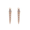 Europe America Jewelry 14K Gold plated Copper Zircon Animal Snake Earrings Elegant Women's Daily Work Accessories