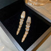Europe America Jewelry 14K Gold plated Copper Zircon Animal Snake Earrings Elegant Women's Daily Work Accessories