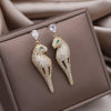 Europe America Jewelry 14K Gold plated  Animal Leopard Pendant Earring Elegant Women Wedding Party Accessories
