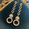 Europe America Jewelry 14K Gold plated  Animal Leopard Pendant Earring Elegant Women Wedding Party Accessories