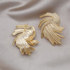 Europe and America Design Jewelry 18K Gold plated Woven Metal Geometry Earrings Modern Women's Evening Accessories