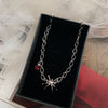 Europe and America Trendy Necklace For Women Spider Pendant Gothic Black Gold Tone Clavicle Chain Female Personality Jewelry
