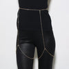 Europe and the United States sexy waist chain chain leg chain shiny water drill claw chain body chain waist ornaments