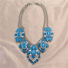Europe and the United States heavy industry ablaze color crystal big money tide exaggerated female necklace