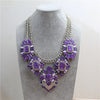 Europe and the United States heavy industry ablaze color crystal big money tide exaggerated female necklace