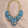 Europe and the United States heavy industry ablaze color crystal big money tide exaggerated female necklace