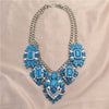 Europe and the United States heavy industry ablaze color crystal big money tide exaggerated female necklace
