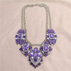 Europe and the United States heavy industry ablaze color crystal big money tide exaggerated female necklace