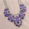 Europe and the United States heavy industry ablaze color crystal big money tide exaggerated female necklace