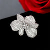 Europe jewelry 18K gold plated copper zircon exaggerated flower earrings  women's wedding party accessories