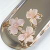 Europe jewelry 18K gold plated copper zircon exaggerated flower earrings  women's wedding party accessories