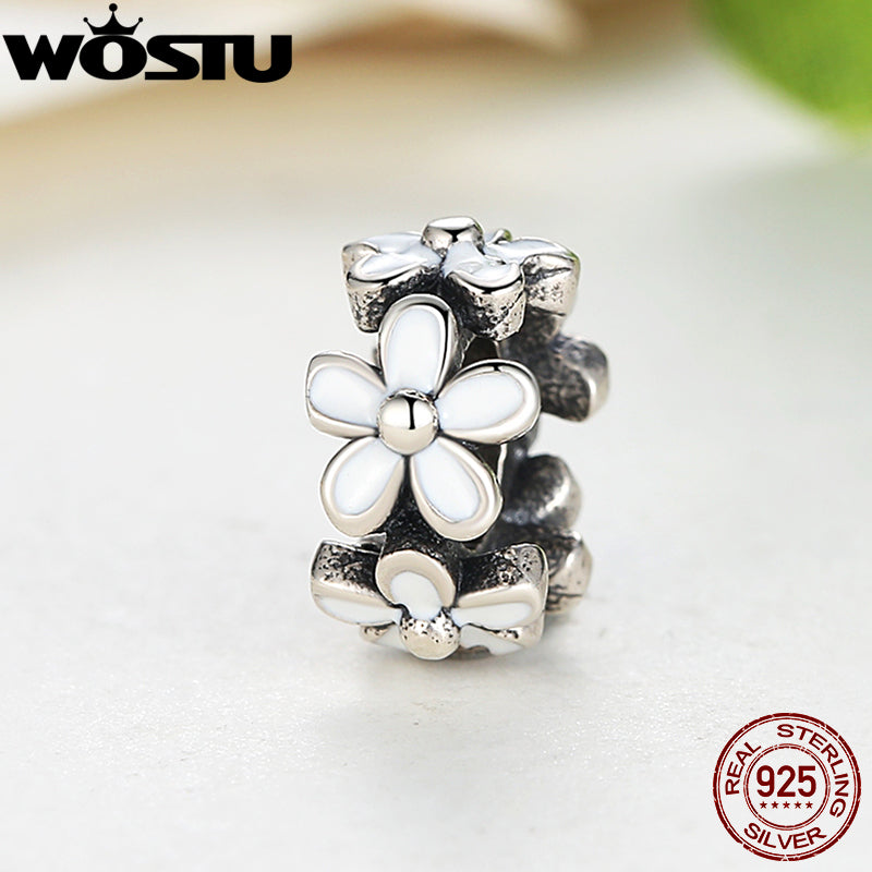 European-925-Sterling-Silver-Darling-Daisies-Spacer-Charm-Fit-Original-Pandora-Bracelet-Neckalce-Authentic-Jewelry-Gift