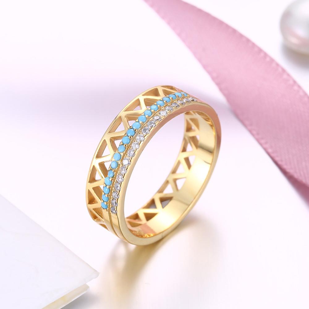 European 925 Sterling silver Female Crystal from Swarovski Hot Golden Diamond Crown Ring wedding ring fashion jewelry jewelry