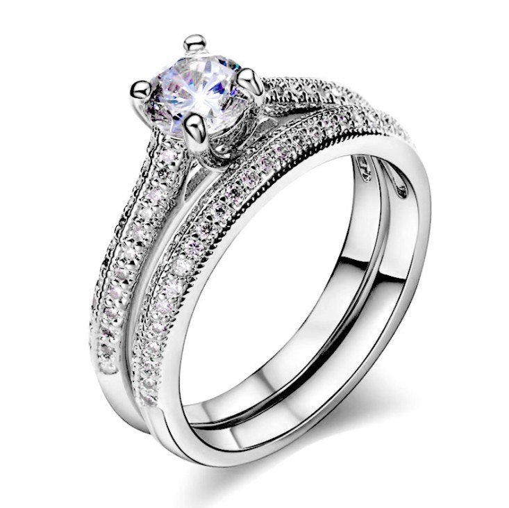 925 Silver Emerald Swarovski Ring | Amrrutam
