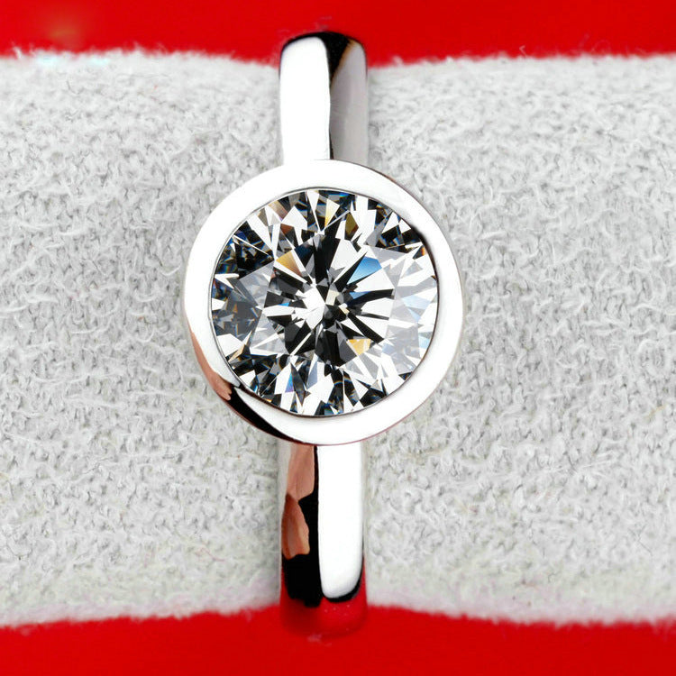 European 925 silver Crystal from Swarovski Simple Exquisite lace hollow silver laceCouple rings fashion jewelry jewelry