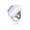 European 925 silver Opal ring RING Female Crystal from Swarovski Simple Retro punk ring Anti-allergic Christmas gift