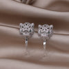 European American jewelry exquisite 14K gold plated copper inlaid zircon earrings  women's party accessories