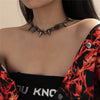 European And American Punk Hip-hop Style Single Layer Tassel Clavicle Chain Women Personality Retro Rivet Chain Necklace Jewelry
