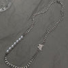 European And American Style Pearl Butterfly Necklace 2021 Cool Style Titanium Steel Clavicle Chain Hip Hop Trend
