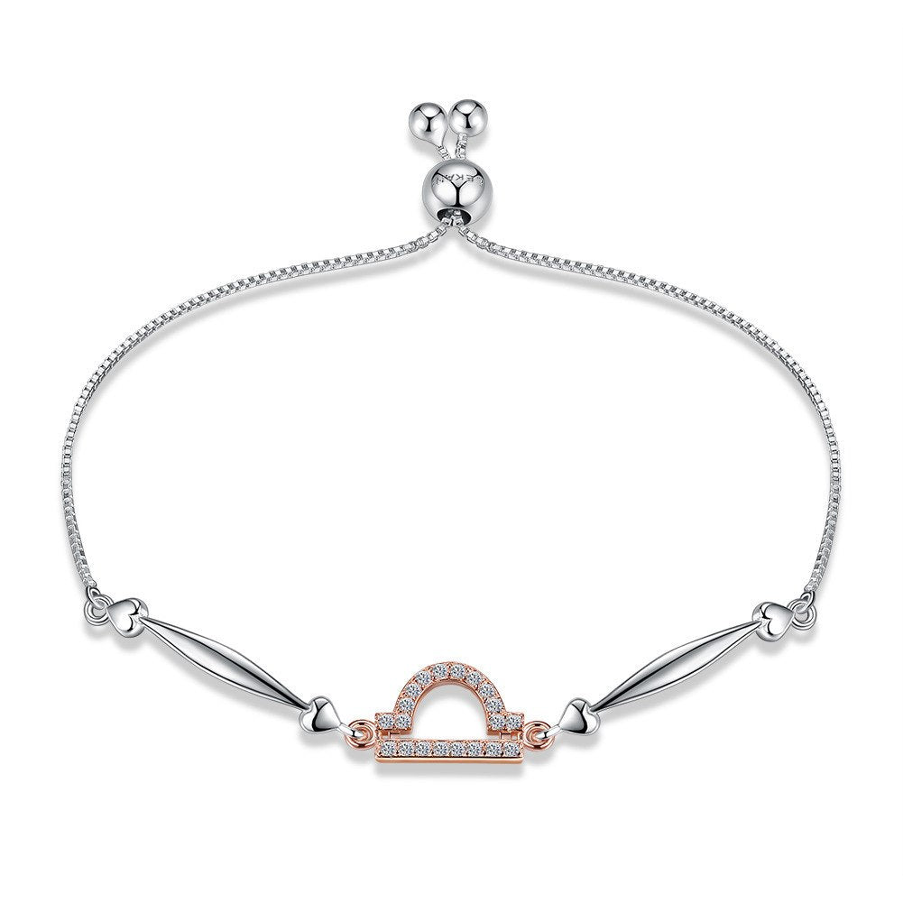 European S925 Silver Bracelet for woman Romantic Twelve constellations Adjustable length Hand Decorate girl friend gift jewelry