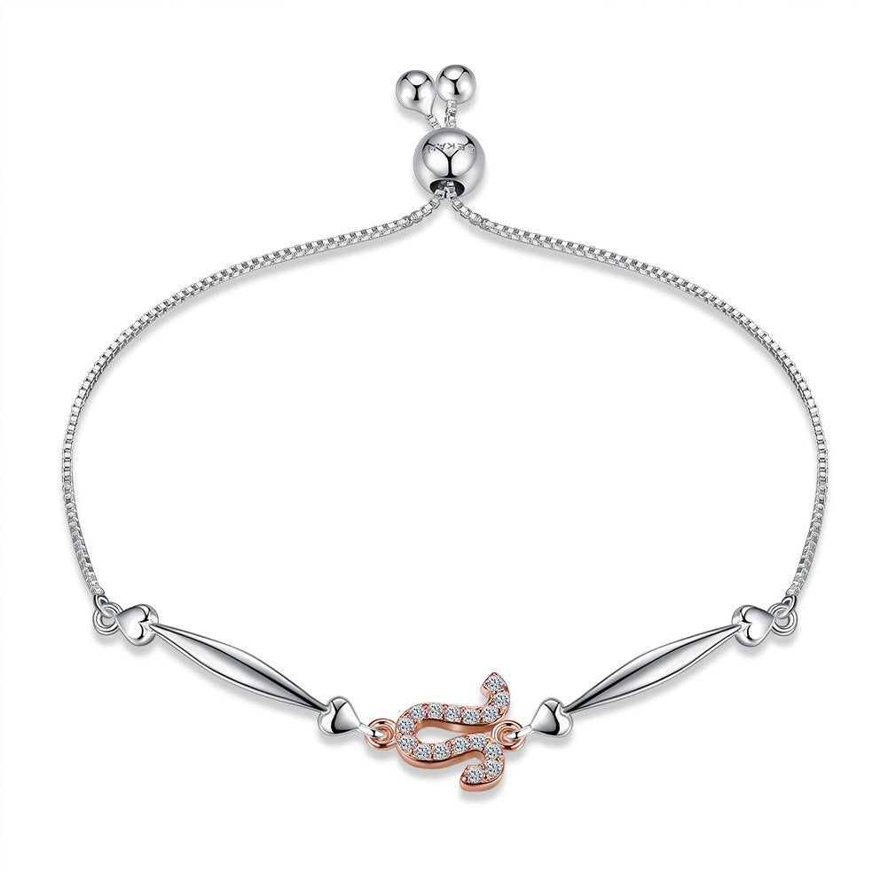 European S925 Silver Bracelet for woman Romantic Twelve constellations Adjustable length Hand Decorate girl friend gift jewelry