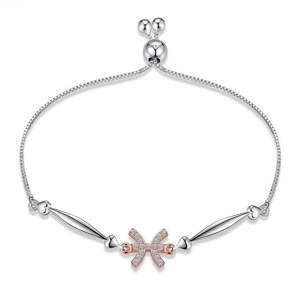 European S925 Silver Bracelet for woman Romantic Twelve constellations Adjustable length Hand Decorate girl friend gift jewelry