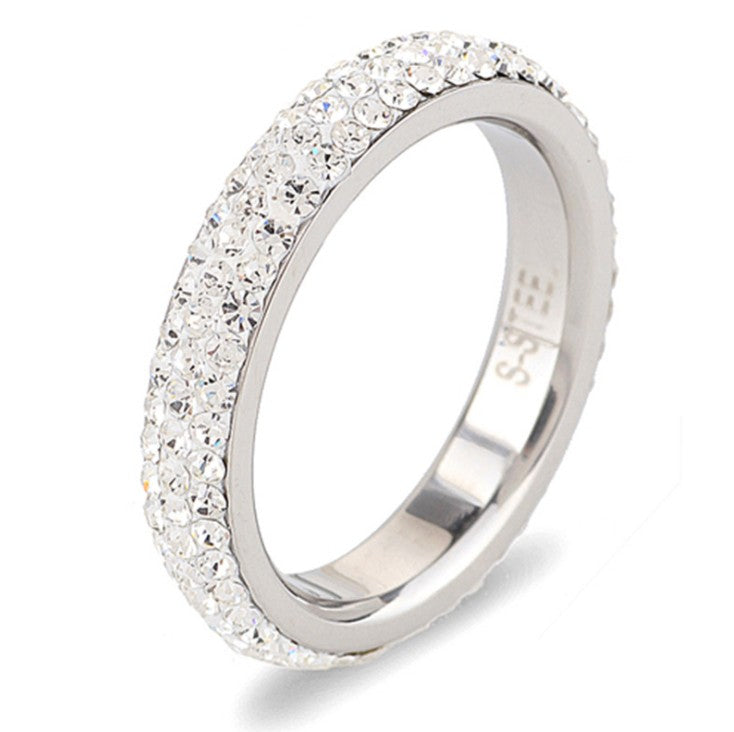 European Stainless Steel ring RING Female Compatible With pan Simple Temperament Wild Anti-allergic Christmas gift