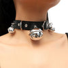 European Style Bondage Chokers Harajuku Gothic Black Goth Punk Sexy PU Leather Collar Chocker Bell Necklace Choker Necklace