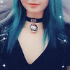 European Style Bondage Chokers Harajuku Gothic Black Goth Punk Sexy PU Leather Collar Chocker Bell Necklace Choker Necklace