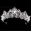 European Vintage Tiaras Silver Bridal Jewelry Quinceanera Rhinestone Crystal Crowns Pageant Wedding Hair Accessories For Brides