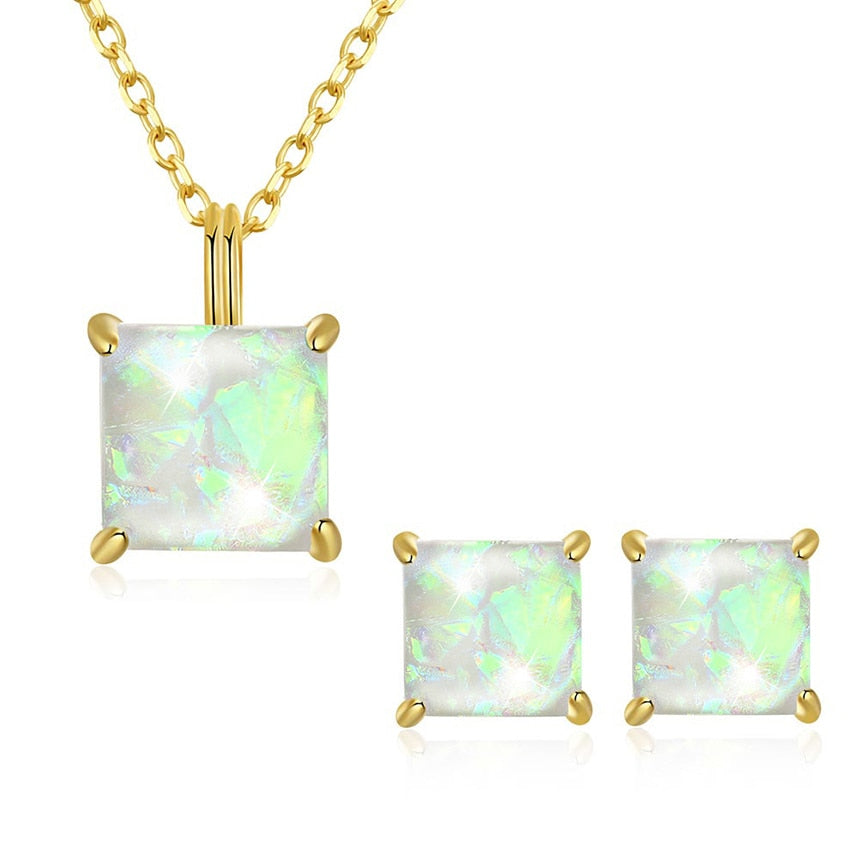 European and American Classic Sterling Silver 925 Bead Chain Necklaces Earrings for Women Sets Suit Fine Jewelry Halloween Gift