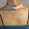 European and American Acrylic Chain Choker For Women Bohemian Exaggerated Punk Plastic Short Collar Necklace Gift