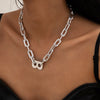 European and American Trend Simple Single Layer Hip Hop Necklaces for Women Retro Personality Letter B Necklace Jewelry