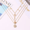 European and American Girls Jewelry Hollow Star Pendant Chain Sweater Necklace Retro Multi-layer Cross Necklace Female