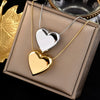 European and American Hip Hop Simple Metal Peach Heart Pendant Titanium Steel Necklace Girl's Sexy Clavicle Chain For Woman 2022