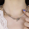 European and American Simple Jewelry Punk Wind Rock Alloy Chain Short Clavicle Necklace Female Party Gift